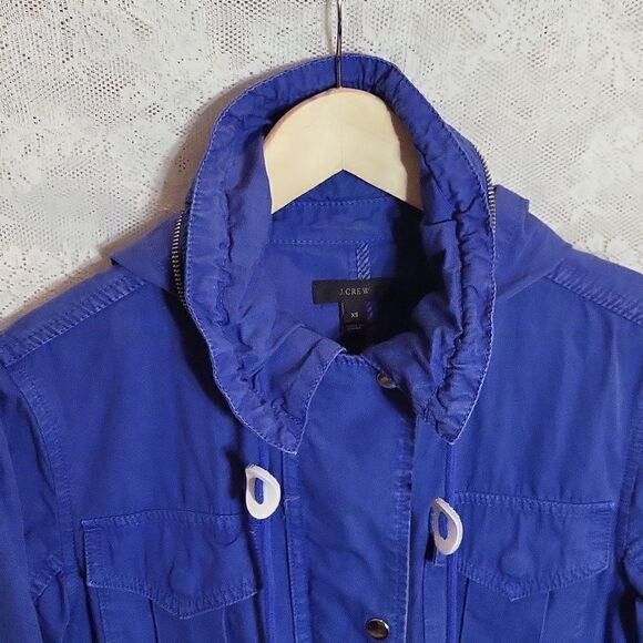J Crew Blue Cotton Utility Jacket Size XSmall - Picture 10 of 13